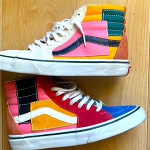 Multicolor Vans size 7